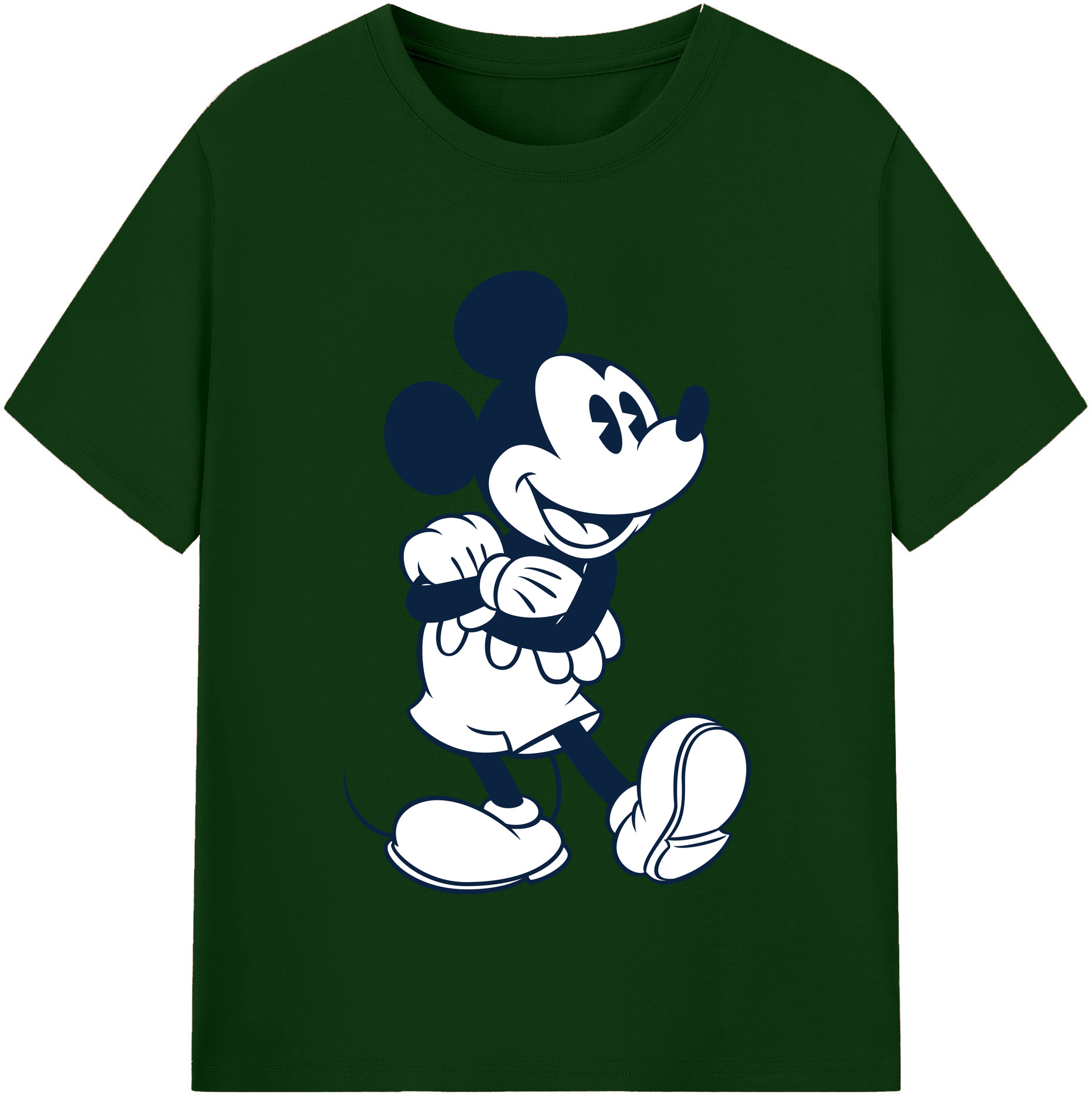 （画像用） ミッキーマウス Mickey Mouse 綿100％半袖Tシャツ（フロントプリント）